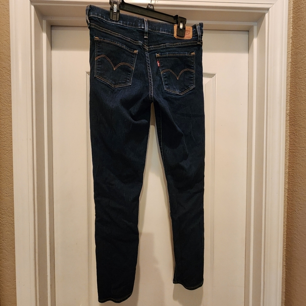 Levi's Women's 311 Mid Rise Shaping Skinny Dark Denim Jeans Size 28 - Picture 3 of 11
